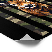 Christliche Hirschjagd Camouflage Amerikanische Fl Poster (Ecke)