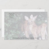 Christliche Hirschpflanzen für die Wasserscheide Briefpapier (Vorne/Hinten)