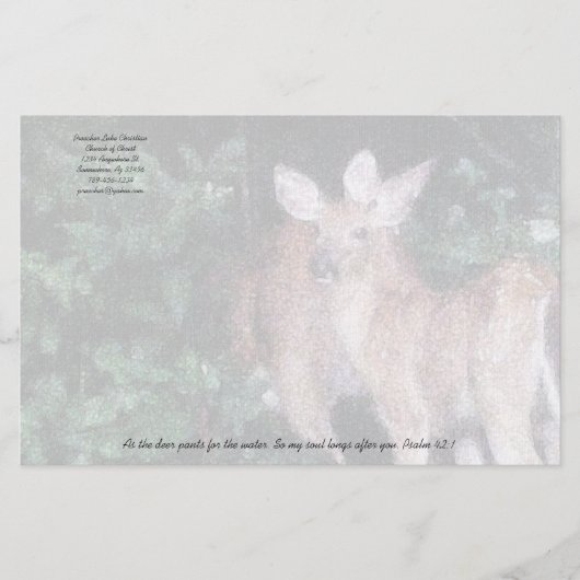 Christliche Hirschpflanzen für die Wasserscheide Briefpapier (Vorderseite)