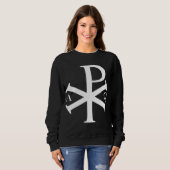 Christliche Historie Alpha Omega Chi Rho byzantine Sweatshirt (Vorne ganz)
