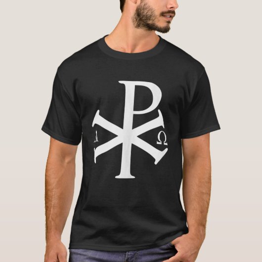 Christliche Historie Alpha Omega Chi Rho byzantine T-Shirt (Vorderseite)