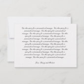 Christliche Hochzeit Dankeschön-Karte RSVP Karte (Rückseite)