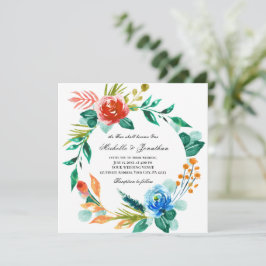 Christliche Hochzeit der Blauen Blüte Einladung