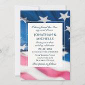 Christliche Hochzeit der Patriotischen Amerikanisc Einladung (Vorderseite)