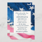 Christliche Hochzeit der Patriotischen Amerikanisc Einladung (Vorne/Hinten)