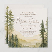 Christliche Hochzeit der Pine Tree Forest Bible Ve Einladung (Vorne/Hinten)
