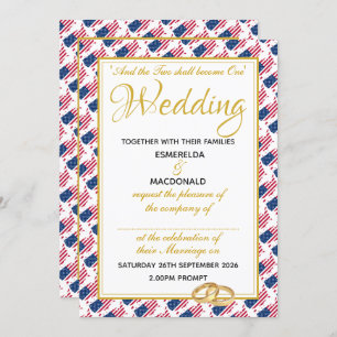 Christliche Hochzeit der USA AMERIKA Einladung