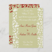 Christliche Hochzeit Einladung Orange White Taupe (Vorne/Hinten)