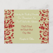 Christliche Hochzeit Einladung Orange White Taupe (Rückseite)