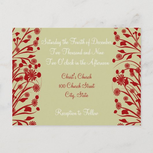 Christliche Hochzeit Einladung Orange White Taupe (Rückseite)