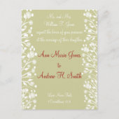 Christliche Hochzeit Einladung Orange White Taupe (Vorderseite)