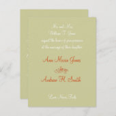 Christliche Hochzeit Einladung Orange White Taupe (Vorne/Hinten)