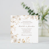 Christliche Hochzeit in der White Floral Bible Ver Einladung (Stehend Vorderseite)