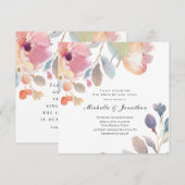 Christliche Hochzeit in Rosa Bläserbibel Einladung (Vorne/Hinten)