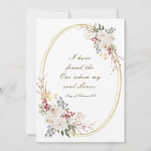 Christliche Hochzeit in Weißrosen Einladung (Rückseite)