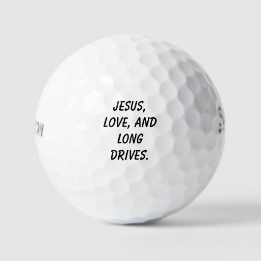 christliche Hochzeit "Jesus, Liebe und lange Fahrt Golfball (Vorderseite)