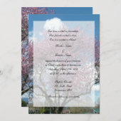 Christliche Hochzeit, Kirschblüte Einladung (Vorne/Hinten)
