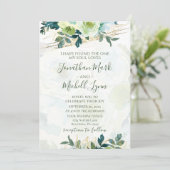 Christliche Hochzeit mit Blumen und Blumen Einladung (Stehend Vorderseite)