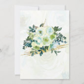 Christliche Hochzeit mit Blumen und Blumen Einladung (Rückseite)