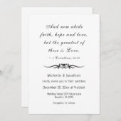 Christliche Hochzeit mit moderner, einfacher Desig Einladung (Vorne/Hinten)