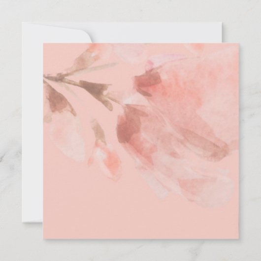 Christliche Hochzeit mit rosa Rose Einladung (Rückseite)