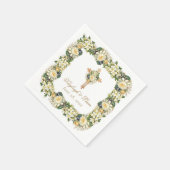 Christliche Hochzeit mit Vintagem Weißen Blumenkre Serviette (Ecke)