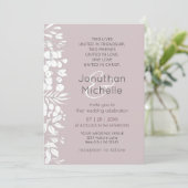 Christliche Hochzeit mit weißem Sketch Einladung (Stehend Vorderseite)