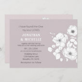 Christliche Hochzeit mit weißer Skizze Einladung (Vorne/Hinten)