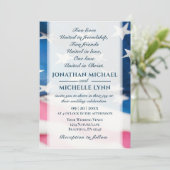 Christliche Hochzeit unter patriotischer amerikani Einladung (Stehend Vorderseite)