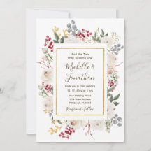 Christliche Hochzeit von Winter Red White Gold Flo