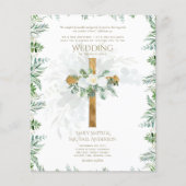 Christliche Hochzeitsbibelverse für Weiße Rosen Flyer (Vorne)