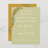 Christliche Hochzeitseinladung Carmel und Blue Einladungspostkarte (Vorne/Hinten)