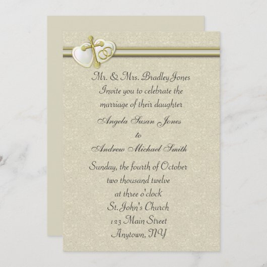 Christliche Hochzeitseinladung Einladung (Vorne/Hinten)