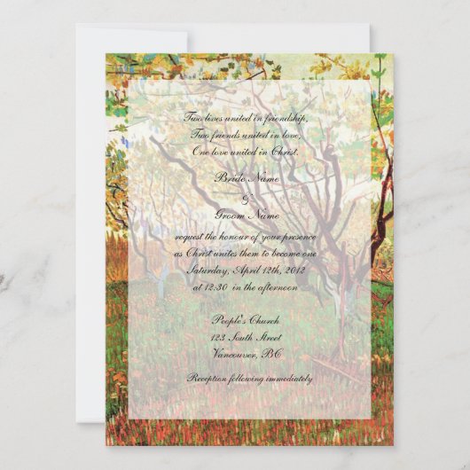 Christliche Hochzeitseinladung Einladung (Vorderseite)