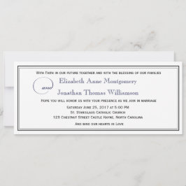 Christliche Hochzeitseinladung für Navy Blue Scrip Einladung