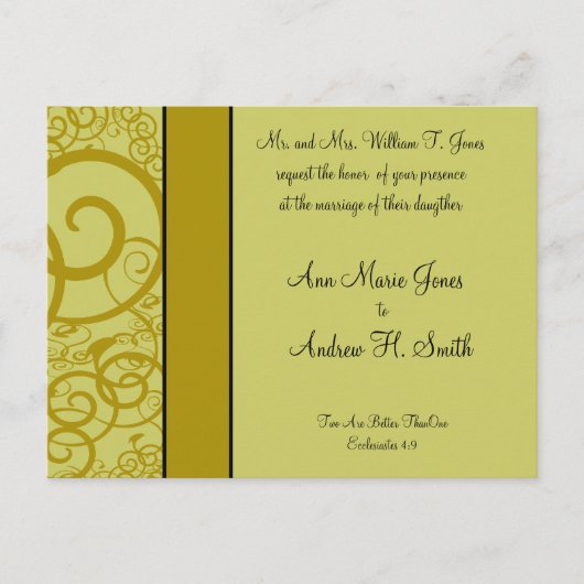 Christliche Hochzeitseinladung in tiefblauem Meer Einladungspostkarte (Vorderseite)