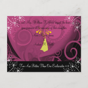 Christliche Hochzeitseinladung Plum Cala Lily Einladungspostkarte