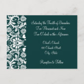 Christliche Hochzeitseinladung Tiefe Aquamarin Einladungspostkarte (Rückseite)