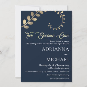 Christliche Hochzeitseinladung von Navy Blue Einladung
