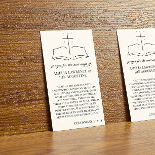 Christliche Hochzeitsgebetskarte Bibel Schrift Visitenkarte