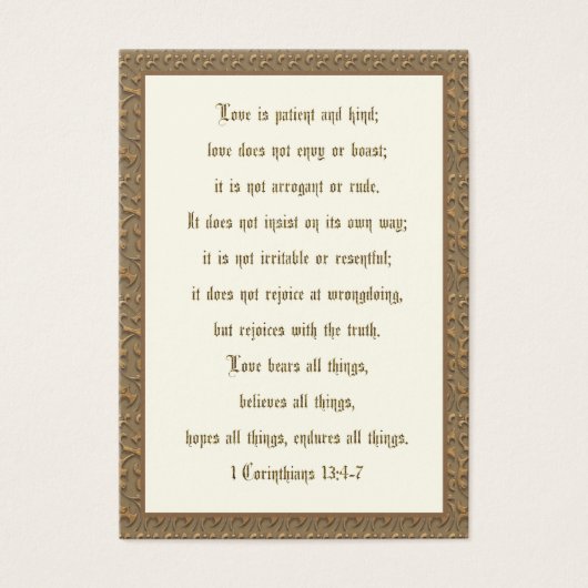 Christliche Hochzeitskarte Scripture Verse (Vorderseite)