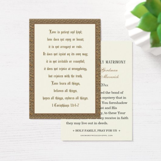 Christliche Hochzeitskarte Scripture Verse (Schreibtisch)