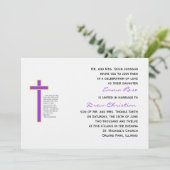 Christliche Hochzeitskord Drei Arten Einladung Pl (Stehend Vorderseite)