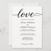 Christliche Hochzeitsstimmung Liebe Versage nie Einladung (Vorderseite)