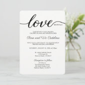 Christliche Hochzeitsstimmung Liebe Versage nie Einladung (Stehend Vorderseite)