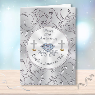 Christliche Hochzeitstagskarten zum 60. Jubiläum Karte