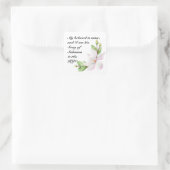 Christliche Hochzeitsticker - Wasserfarbenmagnolie Quadratischer Aufkleber (Tasche)