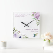 Christliche Hochzeitsuhr - Solomon-Lied Quadratische Wanduhr (Zuhause)