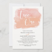 Christliche Hochzeitwatercolor-Korallen-Schatten Einladung (Vorderseite)