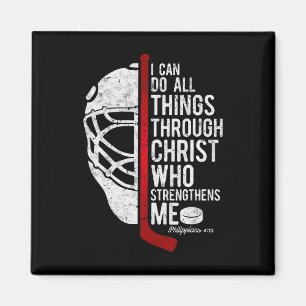 Christliche Hockey-Bibel-Verse Philipper Religiös Magnet